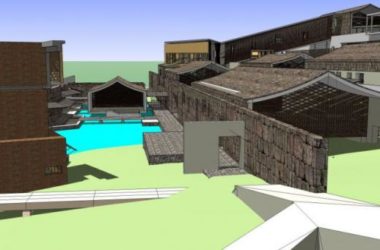 Sketchup酒店模型|多层旅馆,现代风格-BIM建筑网