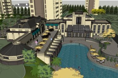 Sketchup商业模型|多层会所，欧式古典风格-BIM建筑网