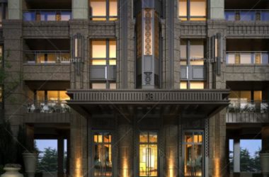 Sketchup住宅模型|高层住宅,ArtDeco风格,现代风格-BIM建筑网