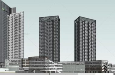 Sketchup酒店模型|高层酒店公寓楼,现代风格-BIM建筑网