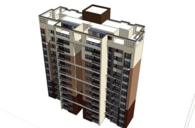 Sketchup住宅模型|高层住宅,现代风格,一梯四户-BIM建筑网