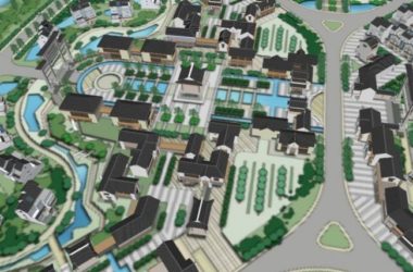 Sketchup住宅模型|多层住宅小区,中式风格-BIM建筑网
