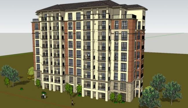 Sketchup住宅模型|小高层住宅,古典风格 Sketchup住宅模型|小高层住宅,古典风格