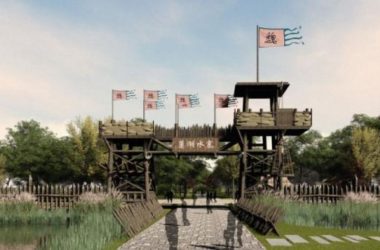 Sketchup景观模型|主题景区景观,中式风格-BIM建筑网