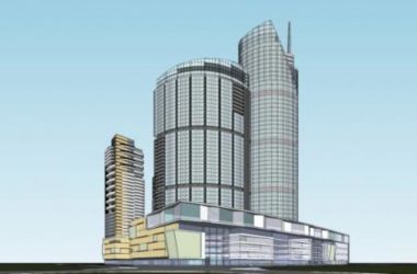 Sketchup综合体模型|超高层综合体,现代风格-BIM建筑网