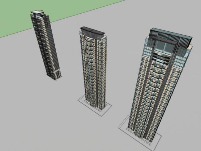 Sketchup住宅模型|高层住宅,现代风格 Sketchup住宅模型|高层住宅,现代风格