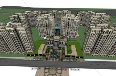 Sketchup住宅模型|高层住宅,居住建筑,古典风格-BIM建筑网