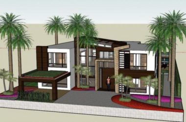 Sketchup住宅模型|花园洋房,现代风格-BIM建筑网