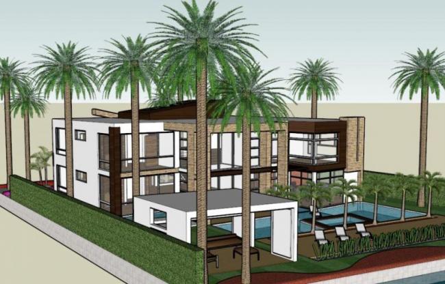 Sketchup住宅模型|花园洋房,现代风格 Sketchup住宅模型|花园洋房,现代风格
