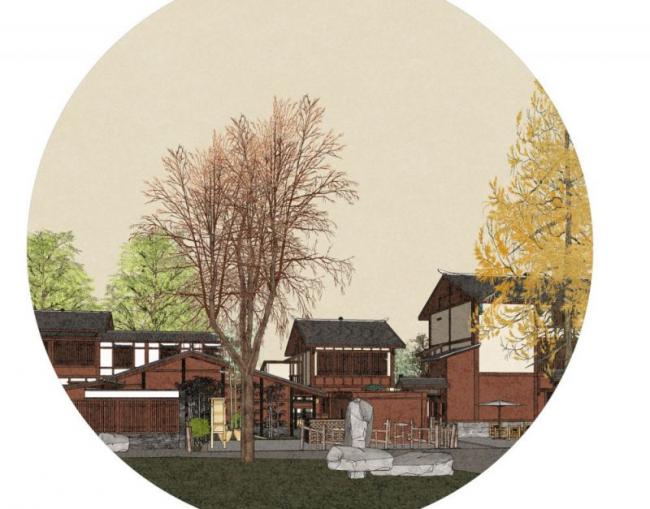 Sketchup住宅模型|民宿,中式风格 Sketchup住宅模型|民宿,中式风格