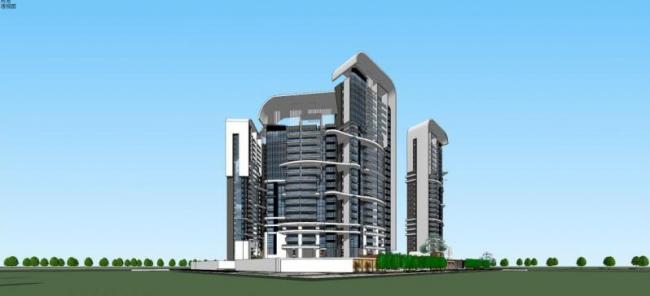 Sketchup住宅模型|高层住宅,现代风格 Sketchup住宅模型|高层住宅,现代风格