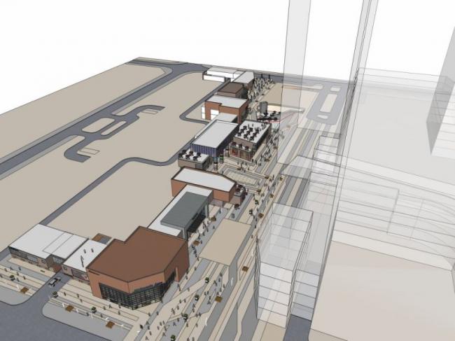 Sketchup商业模型|多层商业街,现代风格 Sketchup商业模型|多层商业街,现代风格