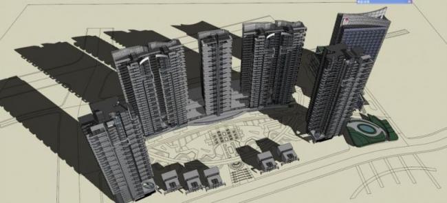 Sketchup住宅模型|高层住宅,现代风格 Sketchup住宅模型|高层住宅,现代风格