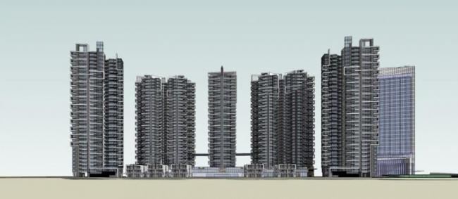 Sketchup住宅模型|高层住宅,现代风格 Sketchup住宅模型|高层住宅,现代风格