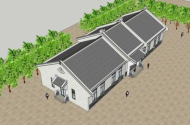 Sketchup住宅模型|养老院,现代中式风格-BIM建筑网