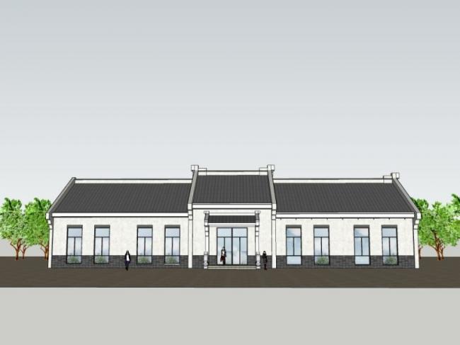 Sketchup住宅模型|养老院,现代中式风格 Sketchup住宅模型|养老院,现代中式风格