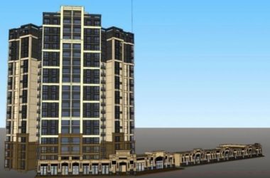 Sketchup住宅模型|高层住宅,底层商业,现代风格-BIM建筑网