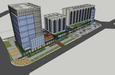 Sketchup住宅模型|高层住宅,底层商业,现代风格-BIM建筑网