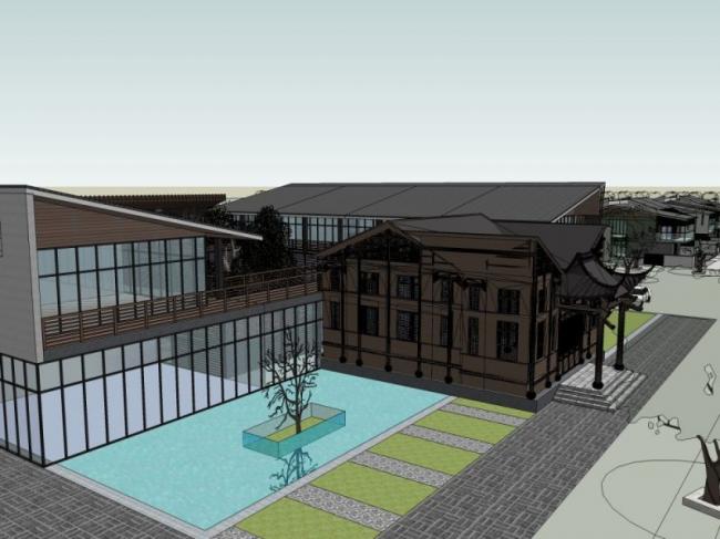 Sketchup商业模型|多层售楼部,现代风格 Sketchup商业模型|多层售楼部,现代风格