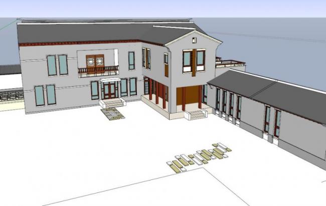 Sketchup住宅模型|低层徽派四合院 Sketchup住宅模型|低层徽派四合院