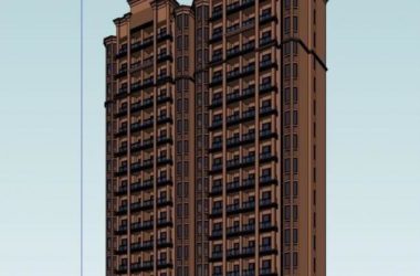 Sketchup住宅模型|高层住宅,居住建筑,古典风格-BIM建筑网