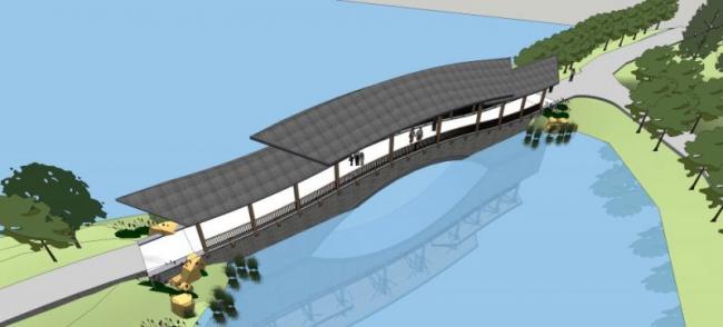Sketchup古建筑模型|桥,中式风格,古建 Sketchup古建筑模型|桥,中式风格,古建