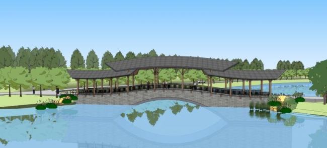 Sketchup古建筑模型|桥,中式风格,古建 Sketchup古建筑模型|桥,中式风格,古建