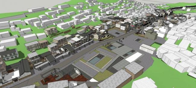 Sketchup商业模型|多层商业街,现代风格 Sketchup商业模型|多层商业街,现代风格