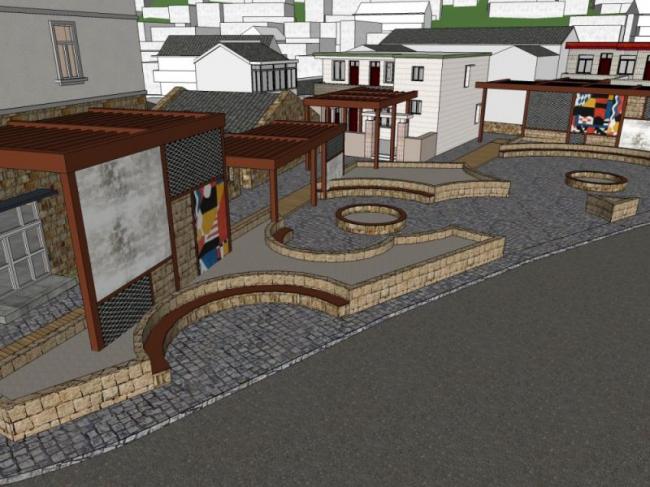 Sketchup商业模型|多层商业街,现代风格 Sketchup商业模型|多层商业街,现代风格