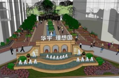 Sketchup景观模型|住宅景观,小区景观,古典风格-BIM建筑网