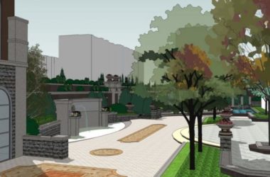 Sketchup景观模型|街道景观,古典风格-BIM建筑网