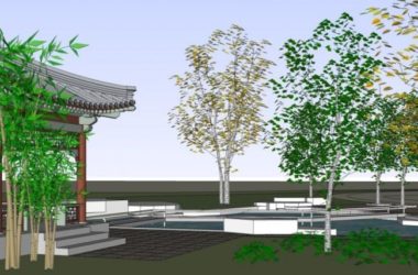 Sketchup景观模型|中式园林,园林景观,中式风格-BIM建筑网