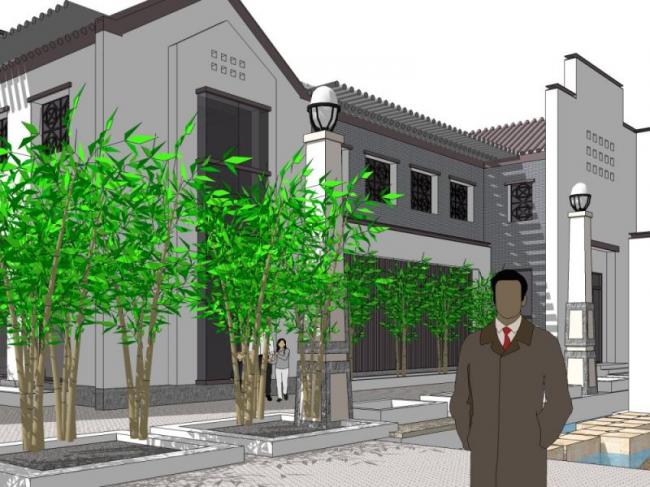 Sketchup商业模型|多层会所,中式风格 Sketchup商业模型|多层会所,中式风格