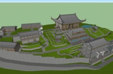 Sketchup古建筑模型|多层寺庙,古庙古寺,古建筑,中式风格-BIM建筑网