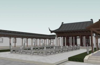 Sketchup住宅模型|园林,中式风格-BIM建筑网