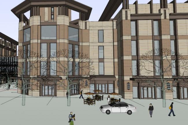 Sketchup商业模型|多层商业街,现代风格 Sketchup商业模型|多层商业街,现代风格