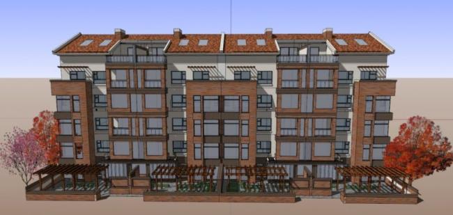 Sketchup住宅模型|多层住宅,古典风格 Sketchup住宅模型|多层住宅,古典风格