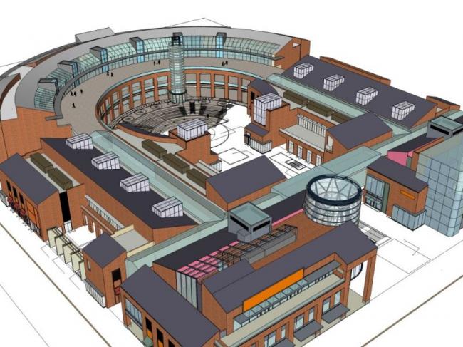 Sketchup商业模型|多层商业中心,现代风格 Sketchup商业模型|多层商业中心,现代风格