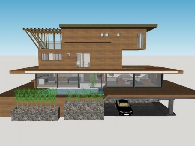 Sketchup别墅模型|独栋别墅,现代风格 Sketchup别墅模型|独栋别墅,现代风格