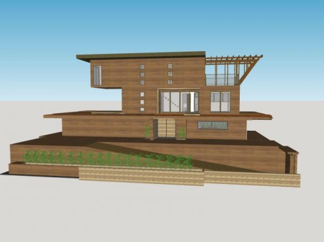 Sketchup别墅模型|独栋别墅,现代风格 Sketchup别墅模型|独栋别墅,现代风格