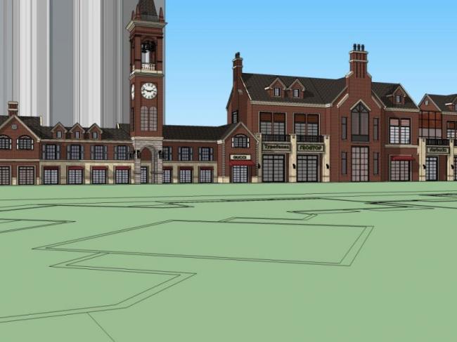 Sketchup商业模型|商业街,英式风格,古典 Sketchup商业模型|商业街,英式风格,古典