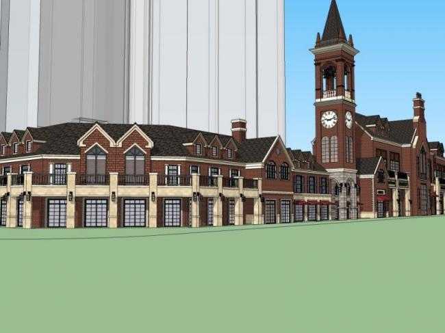 Sketchup商业模型|商业街,英式风格,古典 Sketchup商业模型|商业街,英式风格,古典