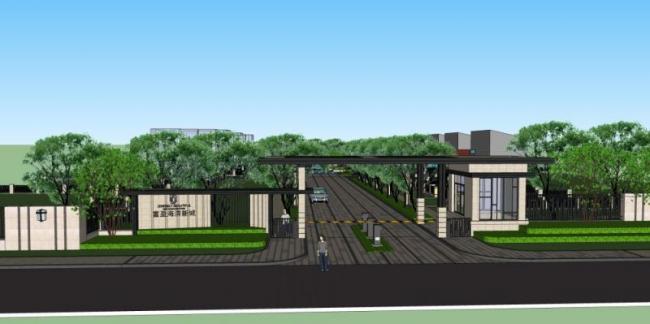 Sketchup住宅模型|多层住宅区,现代风格 Sketchup住宅模型|多层住宅区,现代风格