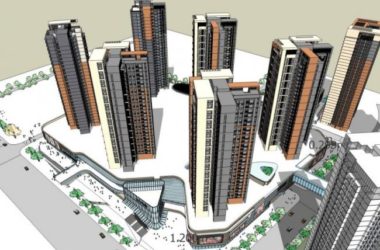 Sketchup综合体模型|多高层商业综合体,现代风格-BIM建筑网
