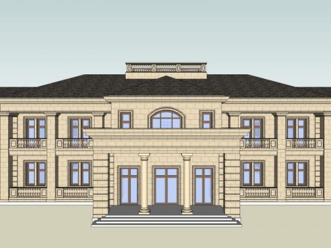 Sketchup商业模型|会所,古典风格 Sketchup商业模型|会所,古典风格