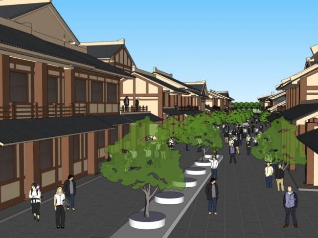 Sketchup商业模型|商业街,中式风格 Sketchup商业模型|商业街,中式风格