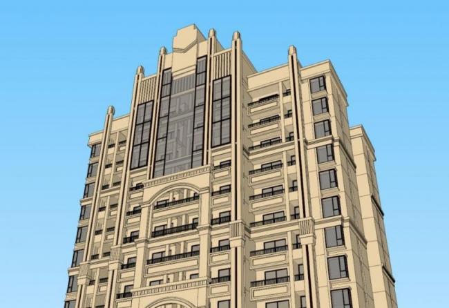 Sketchup住宅模型|高层住宅,古典风格 Sketchup住宅模型|高层住宅,古典风格