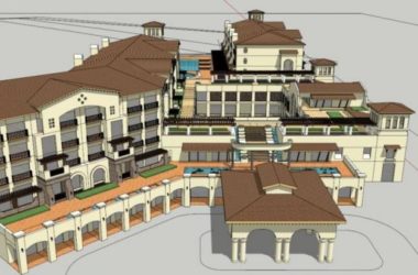 Sketchup酒店模型|多层酒店,西班牙风格,古典风格-BIM建筑网