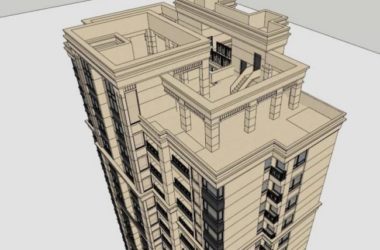 Sketchup住宅模型|高层住宅,古典风格-BIM建筑网