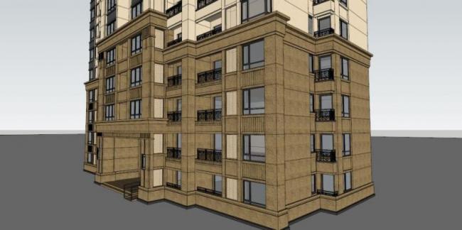 Sketchup住宅模型|高层住宅,古典风格 Sketchup住宅模型|高层住宅,古典风格